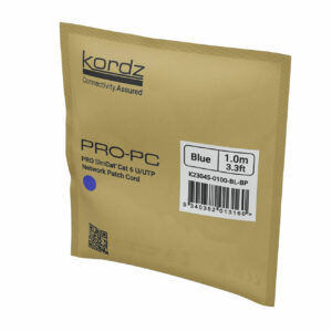 Kordz PRO SlimCat™ Cat6 Patch Cords BeltPAK Blue (10 pack)