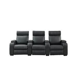 Lumene - Luxury III Motorised Full Leather Cinema Chair - 3 Chairs